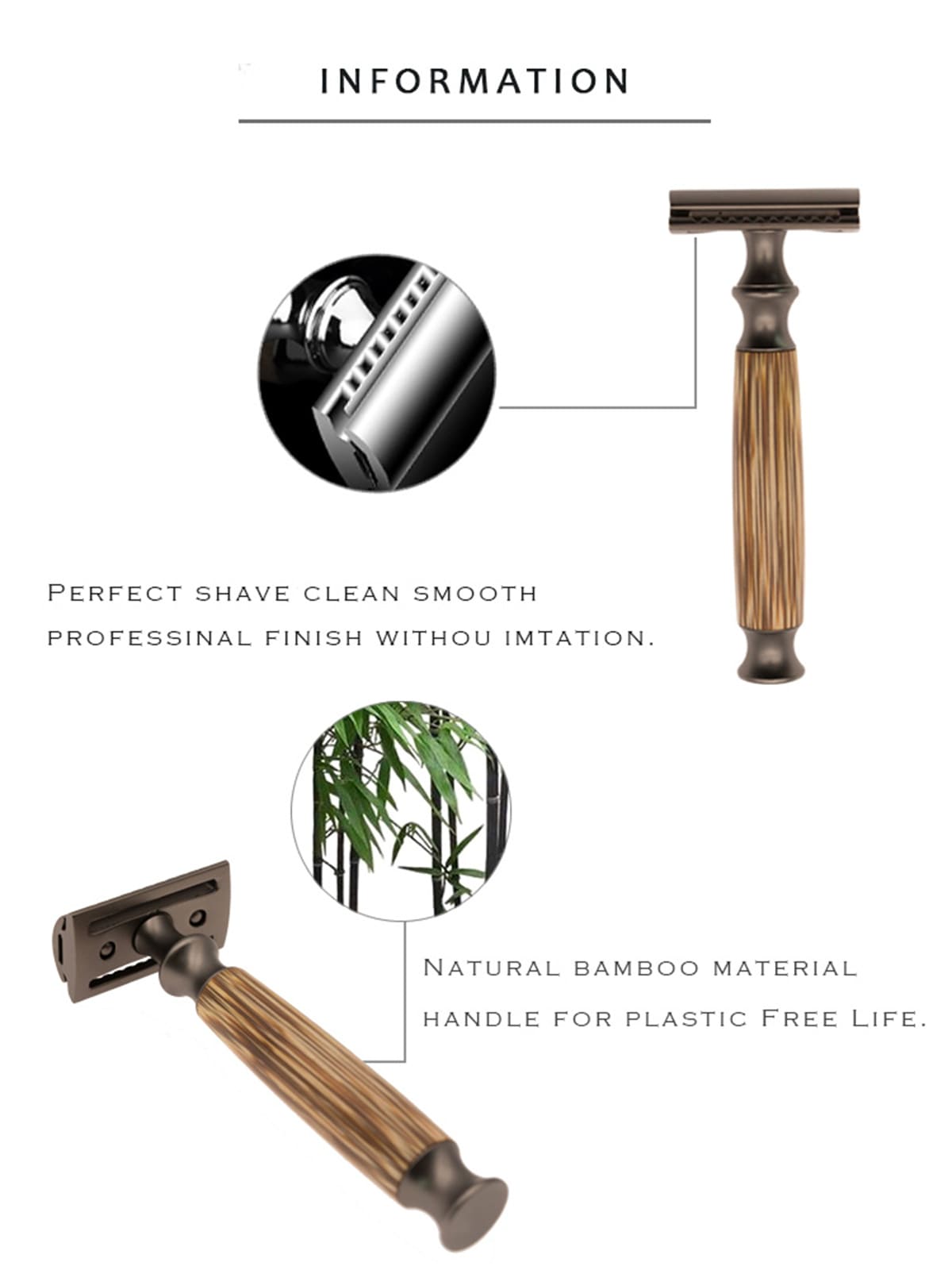M2203-safety razor-Bamboo Wooden handle_005