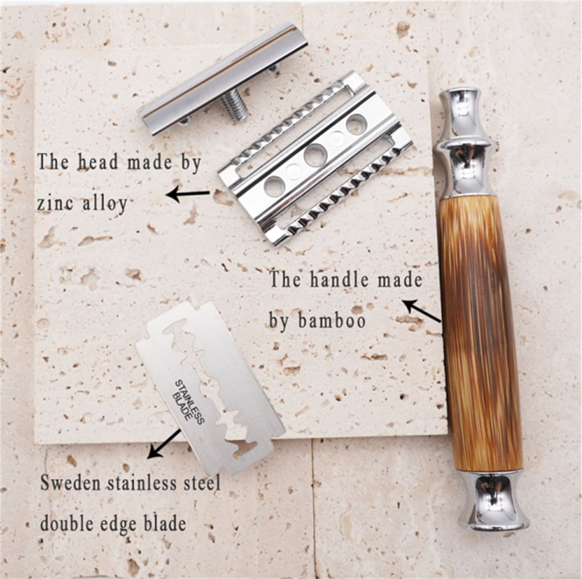 M2203-safety razor-Bamboo Wooden handle_006