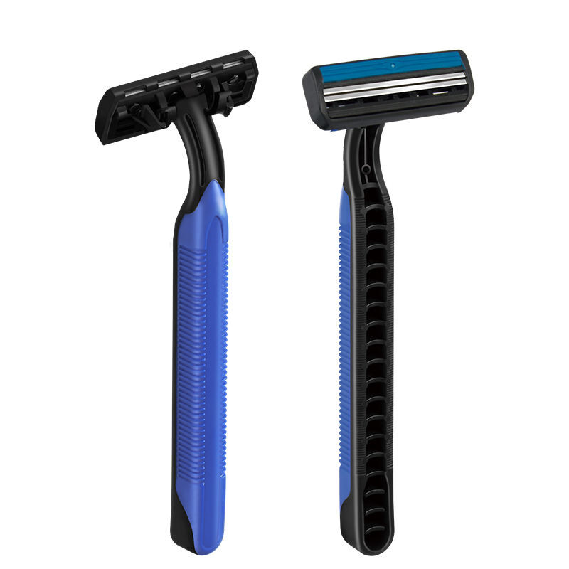 Twin blade fixed head plastic rubber hotel disposable razor professional razor manufacturer – R220L